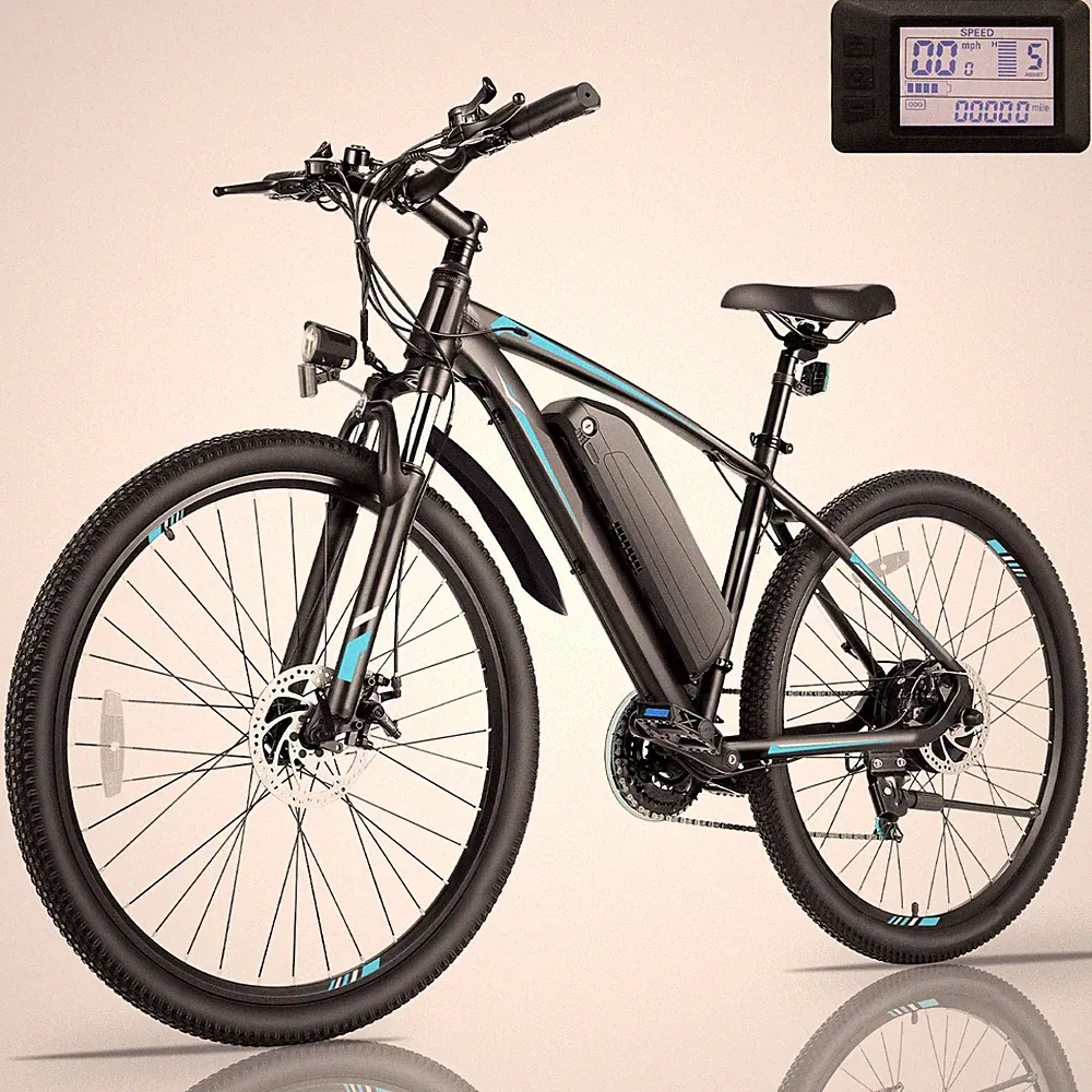 27.5" Electric Bike Adults 500W 48V 10.4AH Ebike 20MPH 21-Speed Mountain Bicycle