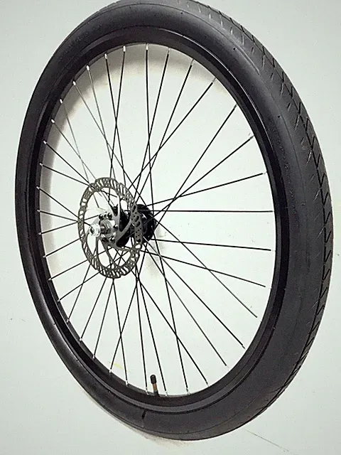 27.5" Front Bicycle Disc Wheel Black Alloy 1.95" Tire Mountain Bike 650B #Q95