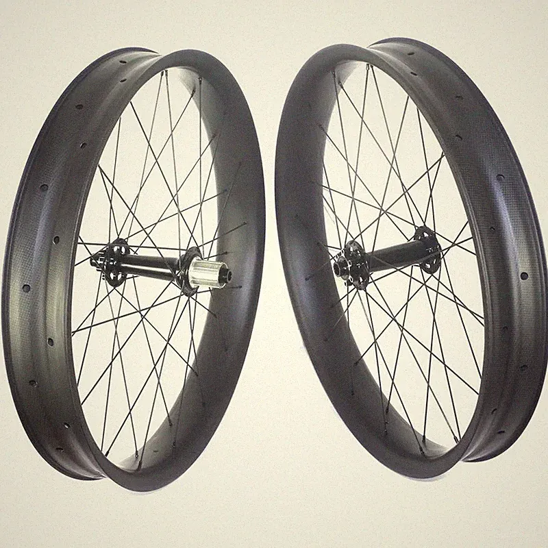 27.5inch Fat Bike Carbon Wheelset Tubeless 650B Snow Bicycle Thru Axle Wheels