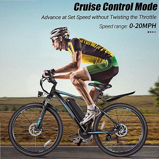 500W Electric Bike 27.5" E-Mountain Bicycle` 48V/10.4Ah Cruiser E-Bikes 50miles~