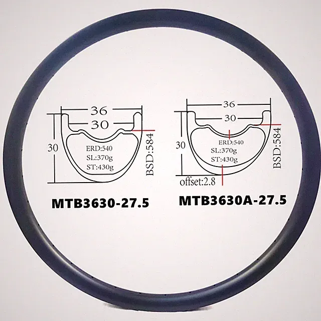 650B Carbon Mountain Bike Enduro Rings 27.5 Inch 24/28/32 Holes Bicycle Rims