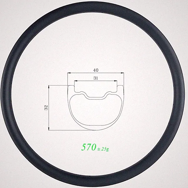 650B MTB AM Carbon Fiber Rims Clincher Tubeless Bike Wheels 28H 32H 36H 27.5er