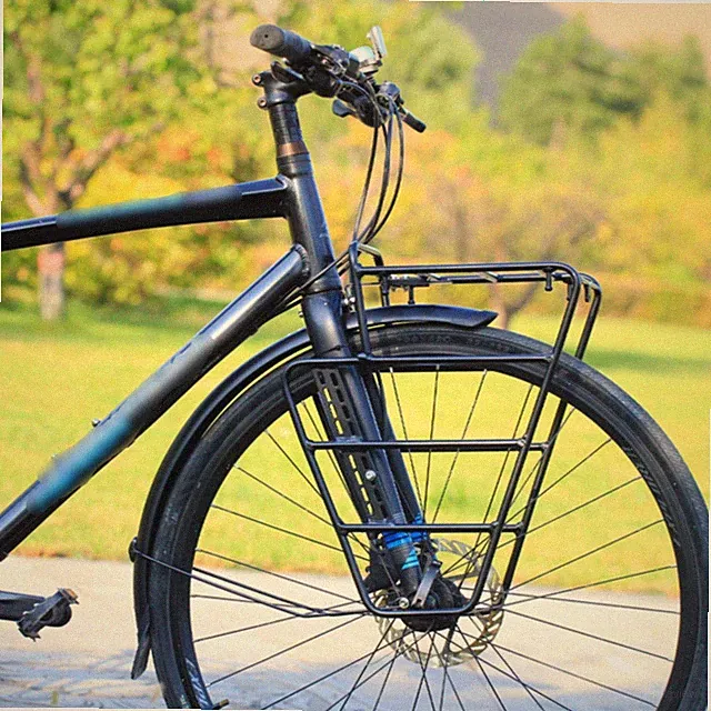 Gravel Bike Front Carrier Disc Brake Compatible Touring Bike Luggage Rack