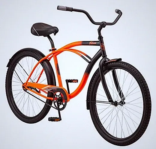 Lakona Shore, Tide or Wave Cruiser Bike, 20, 26-Inch Wheels/Shore Orange/Black