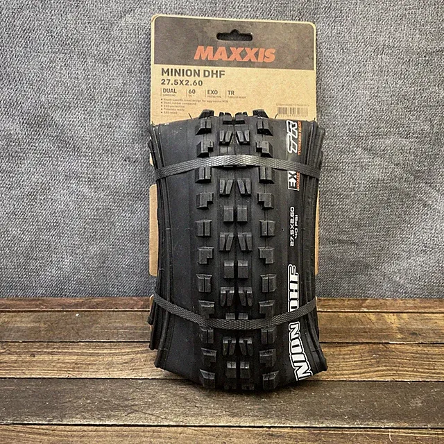 Maxxis Minion DHF Tire 27.5 X 2.60 650B EXO TR Tubeless MTB Trail Black 60 TPI
