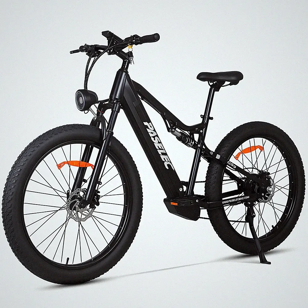 Paselec 27.5" Electric Mountain Bicycle 1300W Peak 15.6Ah Commuter eBike 8-Speed