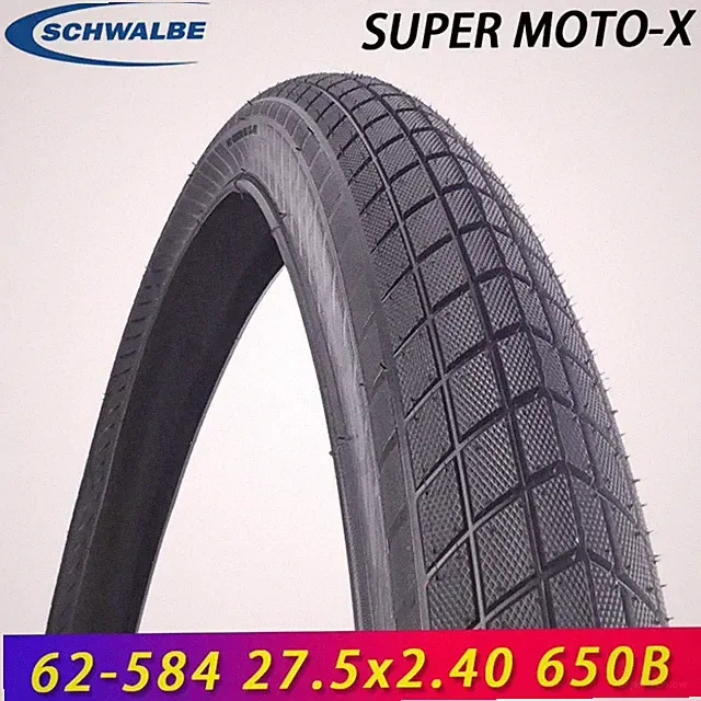 SCHWALBE SUPER MOTO-X 62-584 27.5x2.40 650B Wide Comfortable Safe MTB Bike E-bik